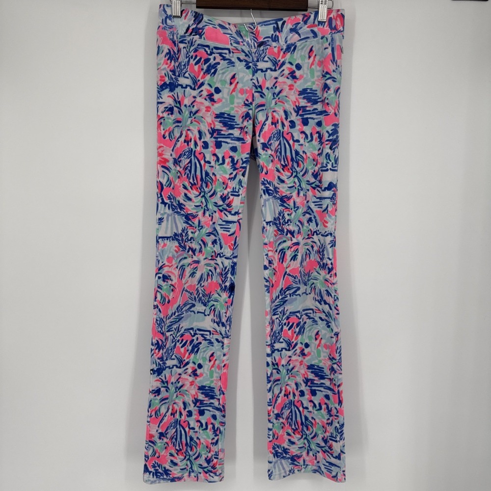 Lilly Pulitzer Larina Velour Pants Womens Small Pastel Lounge Soft‎ Cozy Y2K